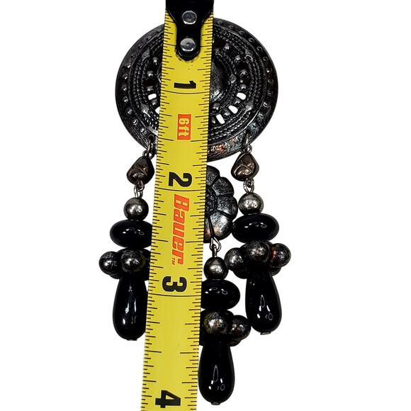 Bohemian Boho Dangle Pin Lightweight Beads 3.75" Unsigned Vtg - Picture 3 of 3